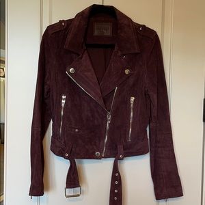 Suede moto jacket